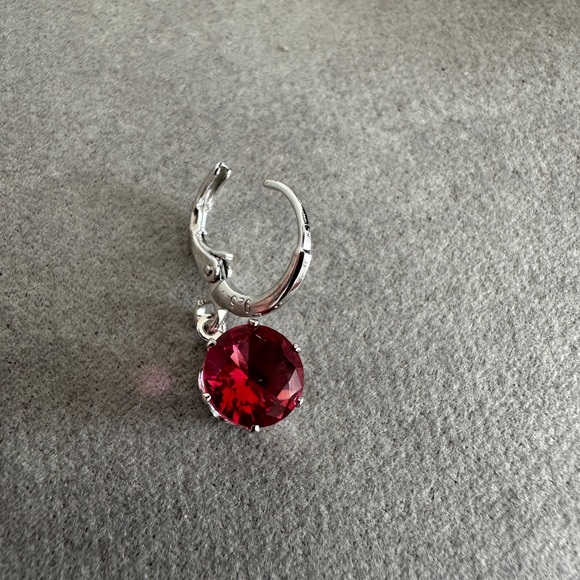 Sterling Silver Necklace and Earring Set with Pink Gemstones - Picture 8 of 10